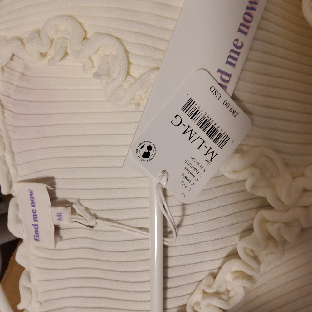 Free People Charlie Ruffled Knit In IVORY - Picture 9 of 16
